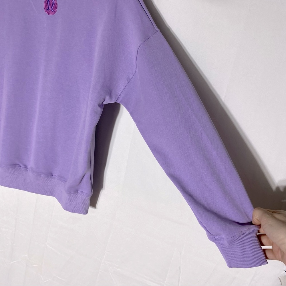 Lululemon Athletica Lilac Smoke Perfectly Oversized Crew Neck Sweatshirt S - Picture 12 of 14